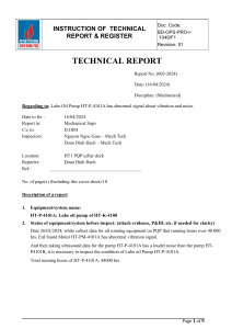 Technical Report of Lube Oil Pump HT-P-4101A-16 Apr 24 NHT