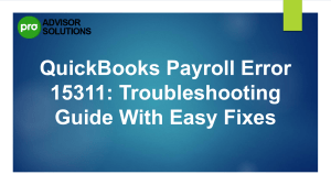 How to Rectify QuickBooks Payroll Error 15311