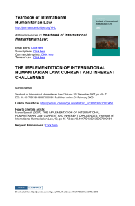 Article 1 the implementation of IHL challenges.