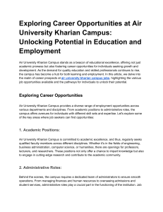 air university kharian campus jobs