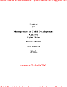 Management of Child Development Centers 8e Patricia Hearron, Verna Hildebrand