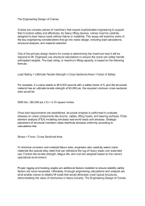 The Engineering Design of Cranes
