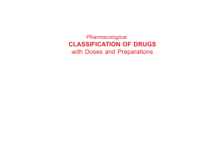 CLASSIFICATION OF DRUGS with Doses and P