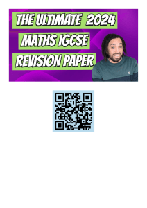2024 Ultimate IGCSE Revision Paper 1 (1H or 1HR)