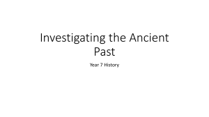 Investigating the Ancient Past