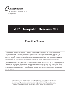 AP CSA Exam 2008 AB (1)