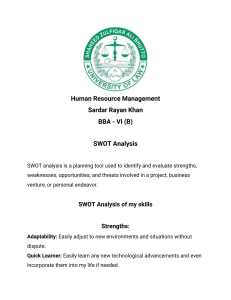 HRM SWOT Analysis