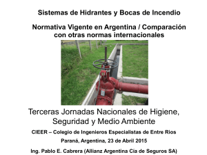 ING CABRERA Hidrantes y Bocas de Incendio - Parana 2015 Rev Final