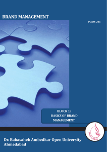 Brand Management Coursebook: Basics, Evolution, Planning & Assessment