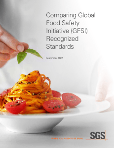 SGS - Comparing Global Food Safety Initiative GFSI Recognized Standards