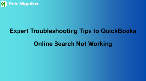 Easy Steps to Fix QuickBooks Online Search Not Working Issue