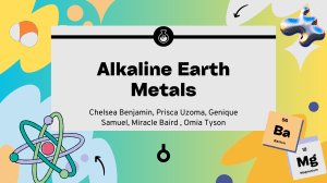 Alkaline Earth Metals Presentation
