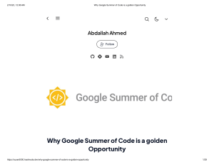 Why Google Summer of Code is a golden Opportunity