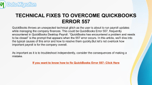 QuickBooks Error Code 557: Comprehensive Guide to Fixing the Error