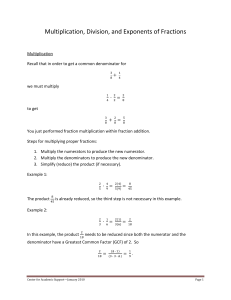 MultiplicationDivisionandExponentsofFractions