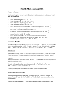 IGCSE Mathematics 0580 (Chapter 1 to 10)