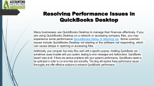How to Resolve QuickBooks Delay In Starting Up Issue