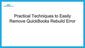 Easy Way To Fix QuickBooks rebuild error