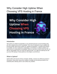 Why Consider High Uptime When Choosing VPS Hosting in France