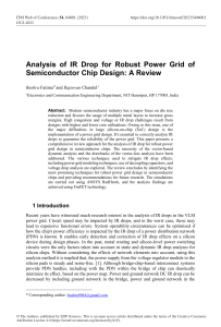 Analysis of IR Drop for Robust Power Grid of Semiconductor Chip Design: A Review