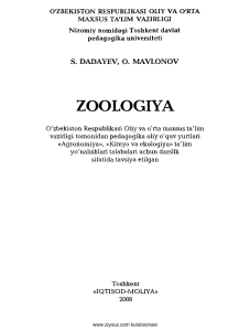 Zoologiya (S.Dadayev, O.Mavlonov)