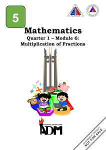 Mathematics Quarter 1 Module 6 Multiplic