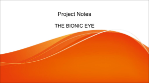 Project notes (THE BIONIC EYE)