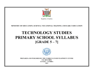 Technology Studies Primary School Syllabus (Grades 5-7)