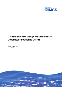 IMCA M103 Guidelines for the design and operation of dynamically positioned vessels