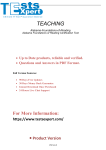 Updated BY 2024 Alabama-Foundations-of-Reading Exam Dumps And Question Answer Pdf