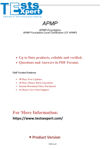 Updated BY 2024 APMP-Foundation Exam Dumps And Question Answer Pdf