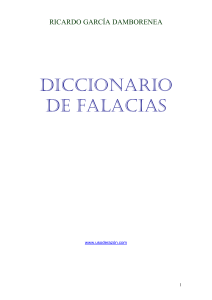 Diccionario de FALACIAS