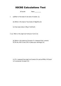 igcse-moles-calculation-test