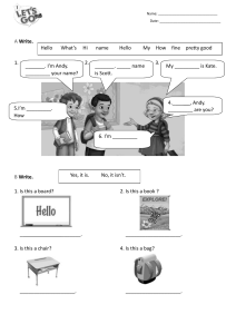  LG1 U1 Grammar Worksheet