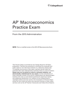 2015 AP Macroeconomics Practice Exam MCQ Multiple Choice Questions with Answers Advanced Placement (1)