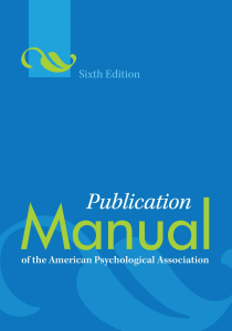 American Psychological Association - Publication Manual of the American Psychological Association, Sixth Edition-American Psychological Association (2013)