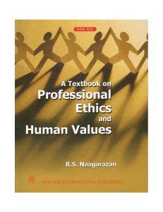 Professional Ethics and Human Values by R.S NAAGARAZAN