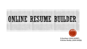 online resume builder