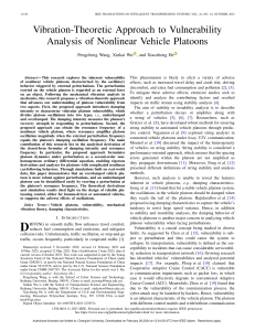 Vibration-Theoretic Approach to Vulnerability Analysis of Nonlinear Vehicle Platoons