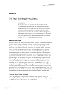 Chapter 9 - PE Pipe Joining Procedures