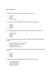 Quiz on World war