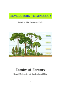1 SILVICULTURE TERMINOLOGY