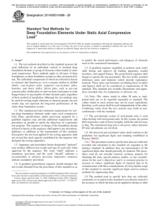 Deep Foundation Test Methods: Static Axial Compression