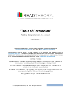 Tools of Persuasion DEAR