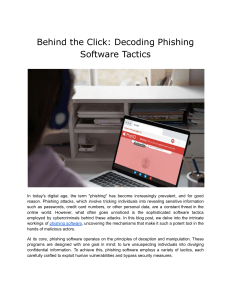 Behind the Click  Decoding Phishing Software Tactics