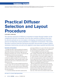 practical diffuser selection and layout procedure