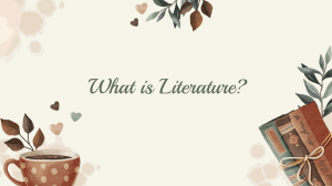 What is literature--