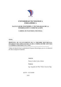 PROPUESTA DE LEVANTAMIENTO PIRAMIDE DOCUMENTAL ISO 9001 2015