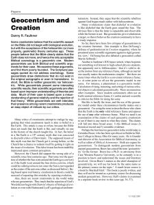 Geocentrism and creation