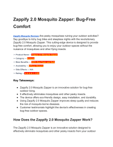 Zappify 2.0 Mosquito Zapper